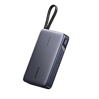 UGREEN Nexode Power Bank 20000mAh da 67W con Cavo USB C Integrato Ricarica Rapida