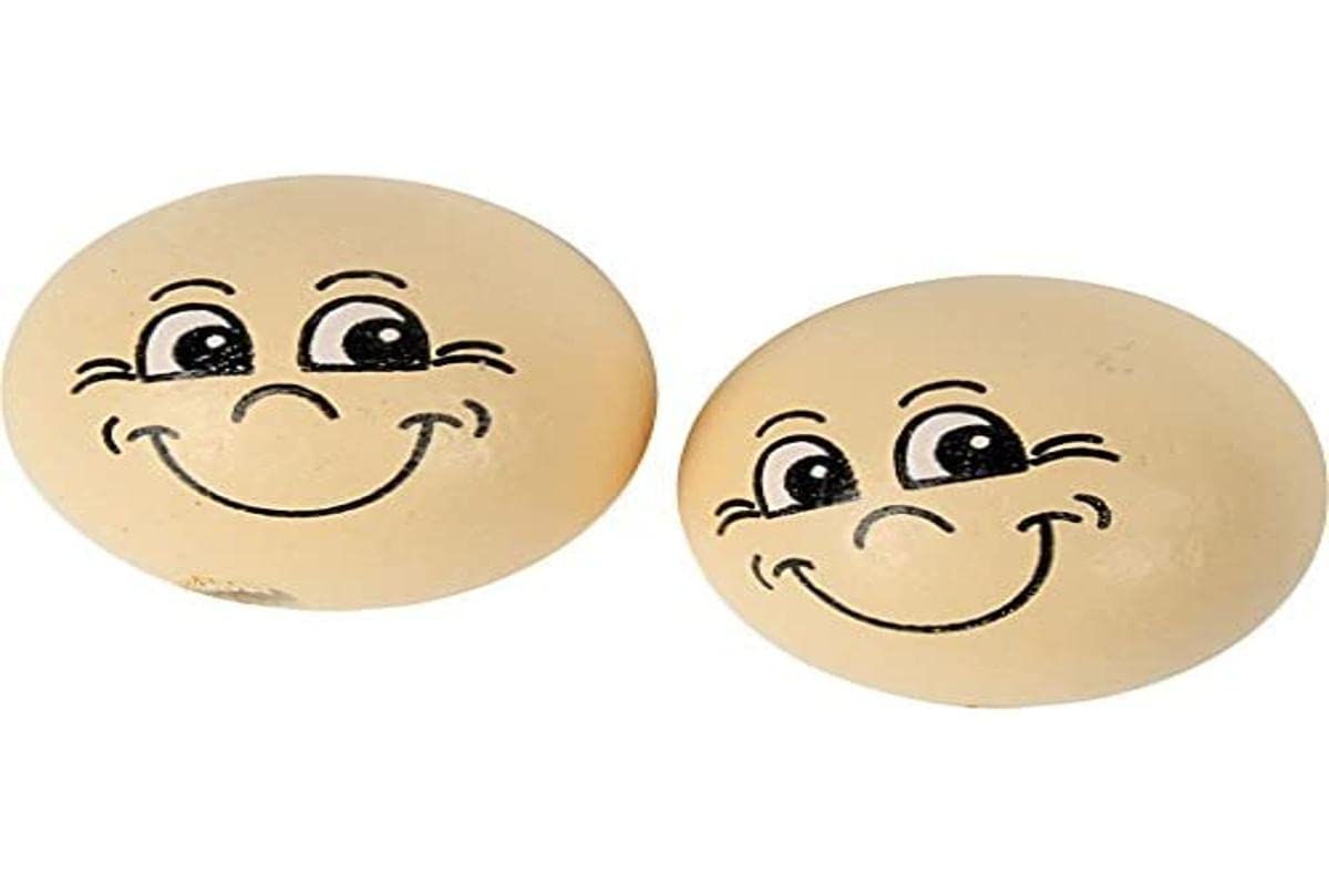 Creativ 57098 Wood Smiley Balls, D: 22 mm, wood, 10pcs