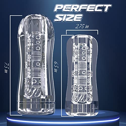 manual sucking extrusion male masturbators portable transparent pocket pussy stroker with vagina textured blowjob machine sex toys penis tpe masturbation sleeve for men