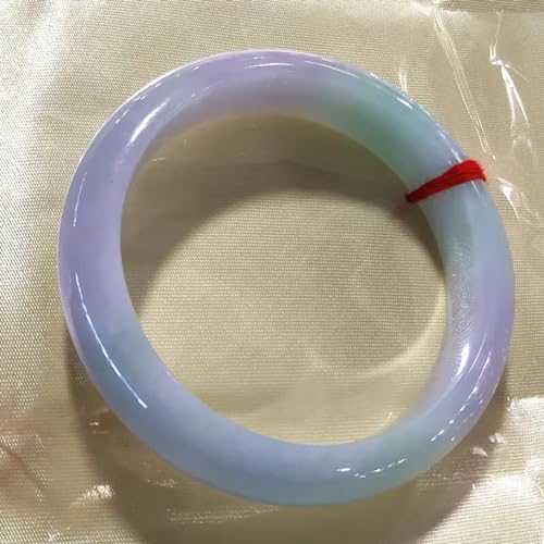 Bracelet jade glacé 60mm jonc pierre violette véritable haut de gamme - 5