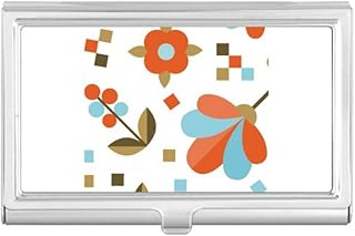 Pixel Flower Flower Plant Paint Business Card Holder Case Pocket Box Wallet