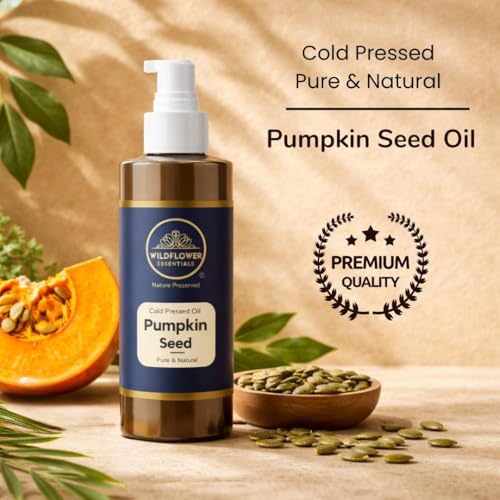 Image of Pumpkin Seed Oil Cold Pressed 100% Pure & Natural (50 ml) For Face, Hair, Skin, Body