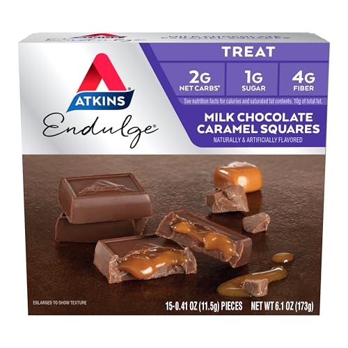 Atkins endulge pieces - milk chocolate caramel squares - 6 Ounce by Atkins