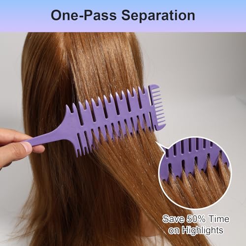 Set profesional de 6 peines para resaltar cabello miniatura 3