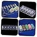 VANZACK 1Pc Transparent Acrylic Poker Chips Storage Organizer Box with Five Design Large Capacity Holds Chips Container for Convenient Classification and Display