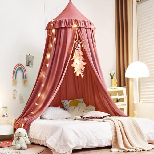 Kertnic Decor Canopy for Kids Bed, Soft Smooth Playing Tent