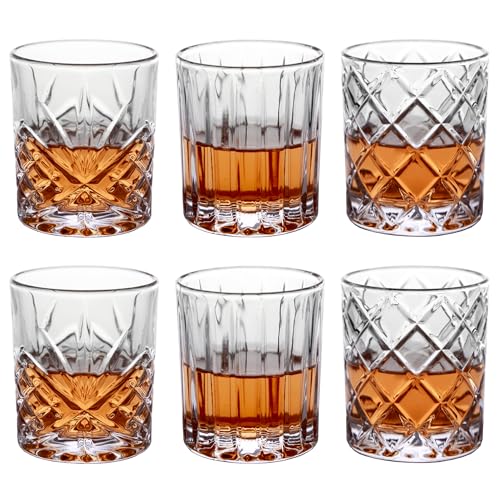 Homestia - Homestia Shot Glass (Set of 6) – Elegant Patterned Shot Glasses 2.4 oz – Classic Whisky Vodka Tequila Sherry Brandy Cordial Mini Snifters Glasses - Perfect for Parties, Bars, Events, Home Bar - -5%