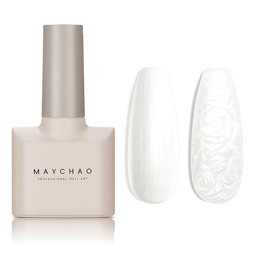 MAYCHAO - Esmalte de uñas en gel semipermanente, para manicura, arte de uñas o uso profesional y en casa, 0.5 onzas líquidas, 1 unidad, blanco