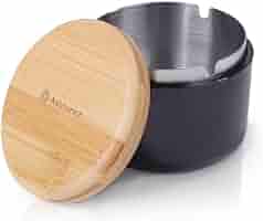【大幅値下げ】【非売品】Amari 黒 陶器製 大きめ灰皿 Amazon.co.jp: Smodify 灰皿 ふた付き 屋外 卓上 小サイズ 大