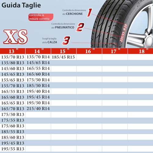 Leiveste Autix-Calze Da Neve Omologate Italia En 16662-1 2020 2 Catene Da Neve In Tessuto Per Auto，Montaggio Facile In 2 Minuti (Xs) - 4