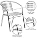 Flash Furniture Heavy Duty Commercial Aluminum Indoor-Outdoor Restaurant Stack Chair with Triple Slat Back
