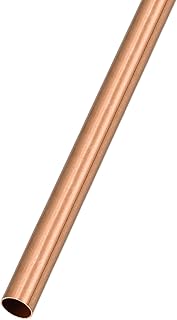 METALLIXITY Copper Tube (6mm OD x 0.25mm Wall T x 200mm L), Straight Tubing - for Home Furnishing, Machinery, DIY Handicraft