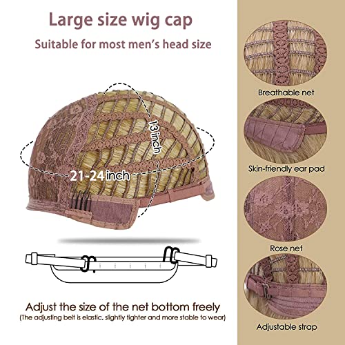 YEESHEDO Parrucche Biondo marrone misto ricci