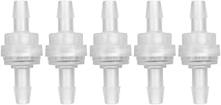 Garosa 5PCS Plastic Check Valve Non-Return One Way Valve Fluorine Rubber Plastic Check Valve Water Stop Valve Anti-Ozone for Water Treatment(6mm),Valve Accessories