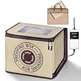 Bread Proofing Box – Bread Proofer, Dough Fermentation Box with Carry Bag, Sourdough Starter Warmer, Foldable & Zippered, Temp & Timer Controller, Ideal for Pizza, Yogurt, Kombucha – For Home Bakers