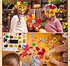 80UncleKimby 16PCS Thanksgiving Crafts in Bulk: Felt Turkey Masks DIY Arts Kit, Fall Party Favors Classroom Activities Supplies #2