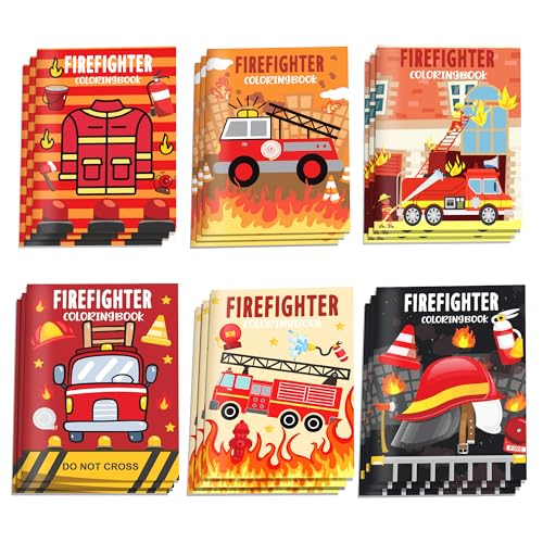 Livre de coloriage pour activité manuelle et éducation à la sécurité incendie en lot de 12