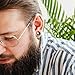 LADEMAYH Street-Chic Ear Plugs Tunnels Gauges, Stylish Two Stacked Rings Design, Hypoallergenic 316L Stainless Steel Gauge Earrings, Fashion Ear Piercing Jewelry for Women & Mens(Black Tunnels+Gold Rings,06mm=2g)