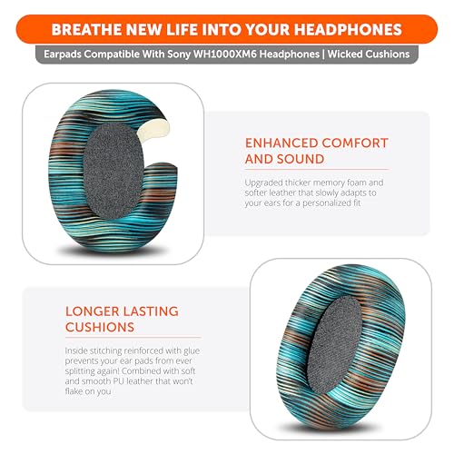 Image of WC PadZ XM6 - Premium Replacement Earpads Compatible with Sony WH-1000XM6 Headphones by Wicked Cushions | Enhanced Comfort, Durable PU Leather & Sound Isolation | The Simulation