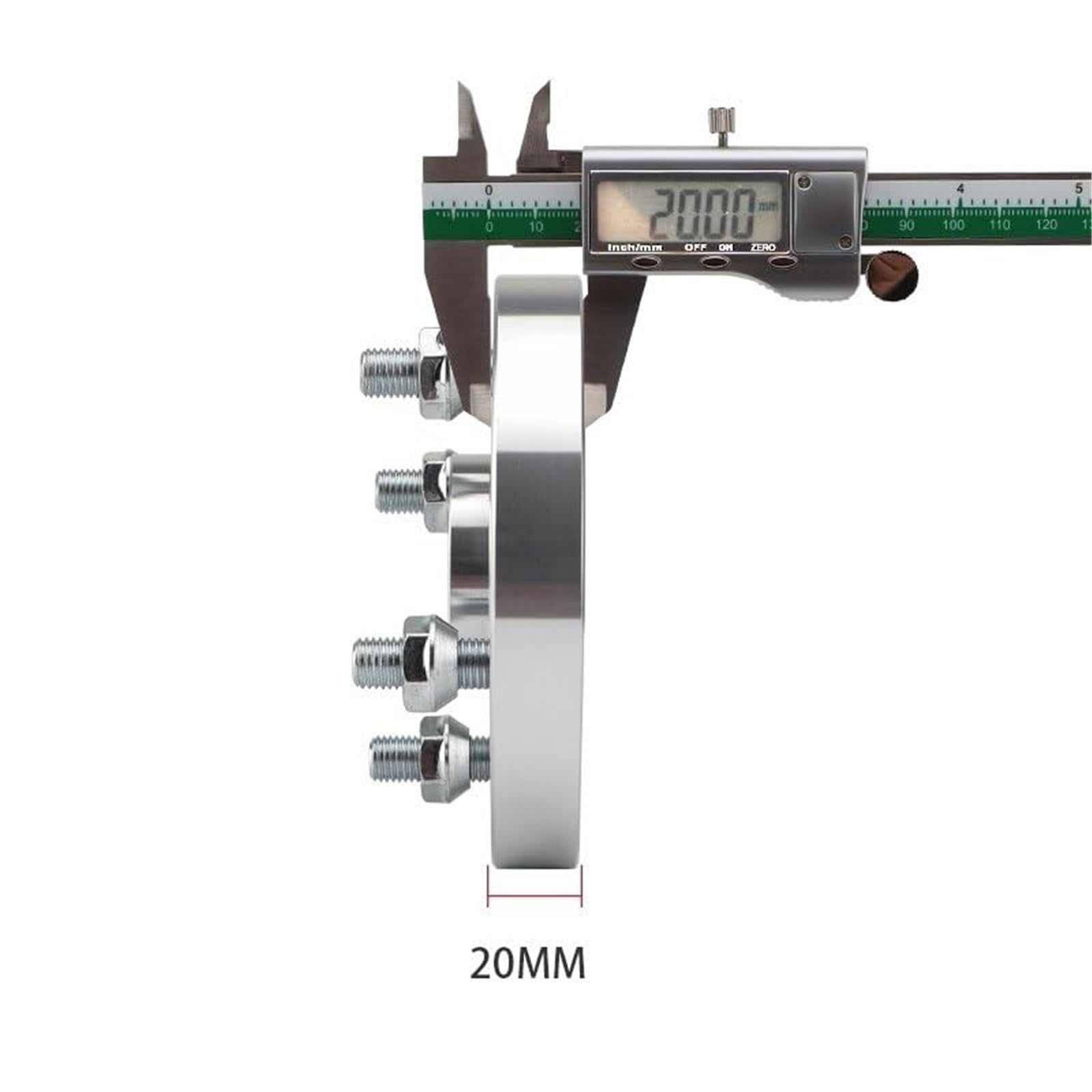 Uszczelka koła samochodowego 2 sztuki PCD 5x108 CB 63,4 mm Aluminiowy adapter dystansowy 5 śrub pasuje do VOLVO, seria 15/20/25/30/40 Dystanse kół Dystans do kół(BLACK 20MM)