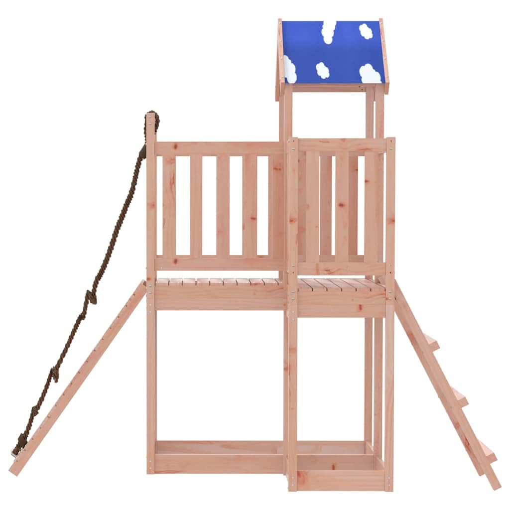 Torre da gioco in legno massiccio Douglasie stabile con struttura da arrampicata, sabbiera e scala, casetta da gioco per bambini in giardino, con altalena