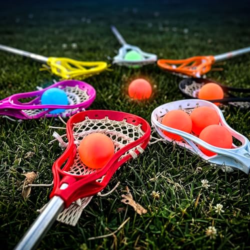 Vinsot 12 Pack Glow in The Dark Lacrosse Balls & Hockey Puck, Light up Game Ball for Backyard Indoor Outdoor Party Entertainment, Bulk Play Balls for Night Activities (Orange,Blue,Green,Round) by Vinsot - Image 3