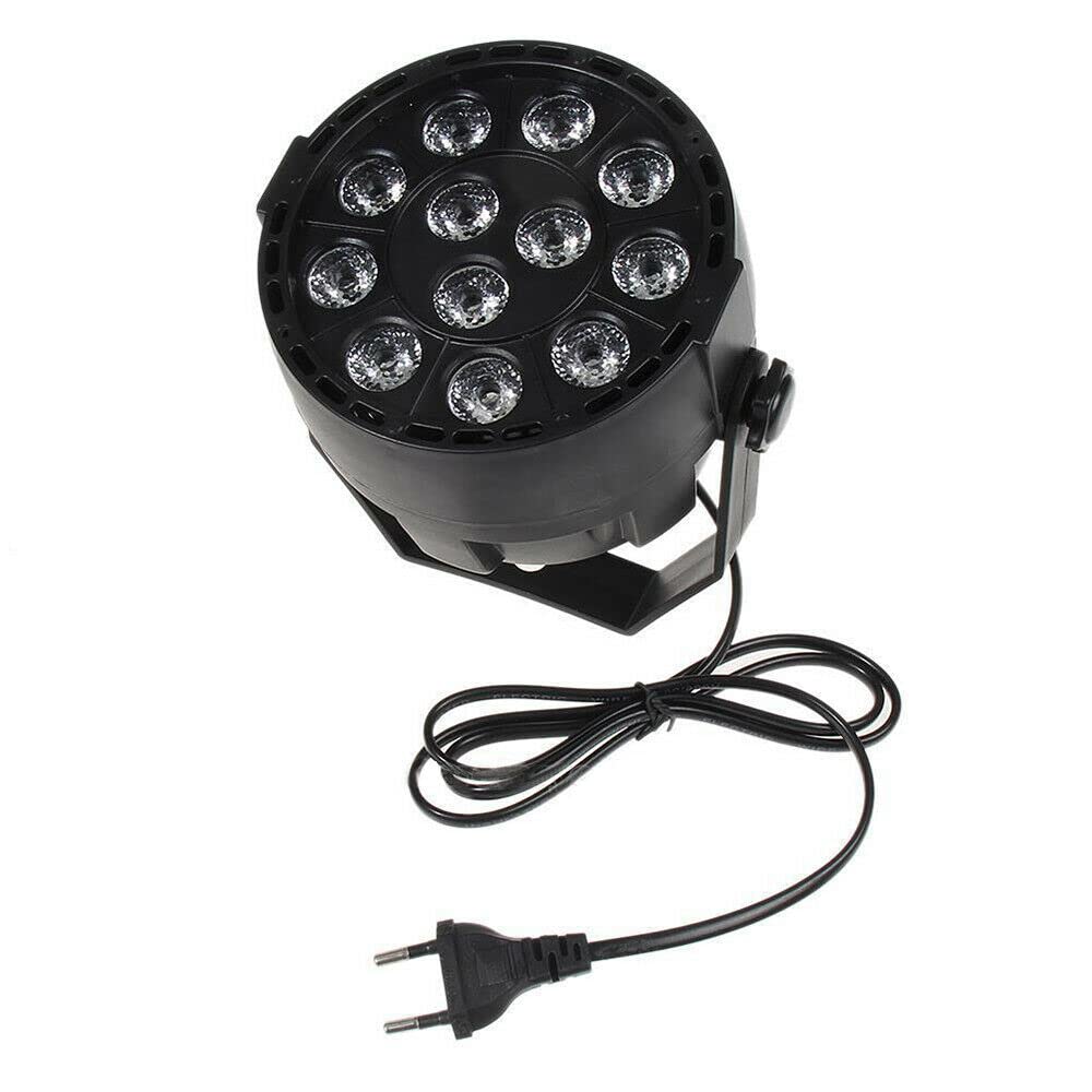 8 Faretti LED RGBW PAR Con DMX E Controllo Audio - Per DJ, Feste, Club, 12 LED, 15W, Nero