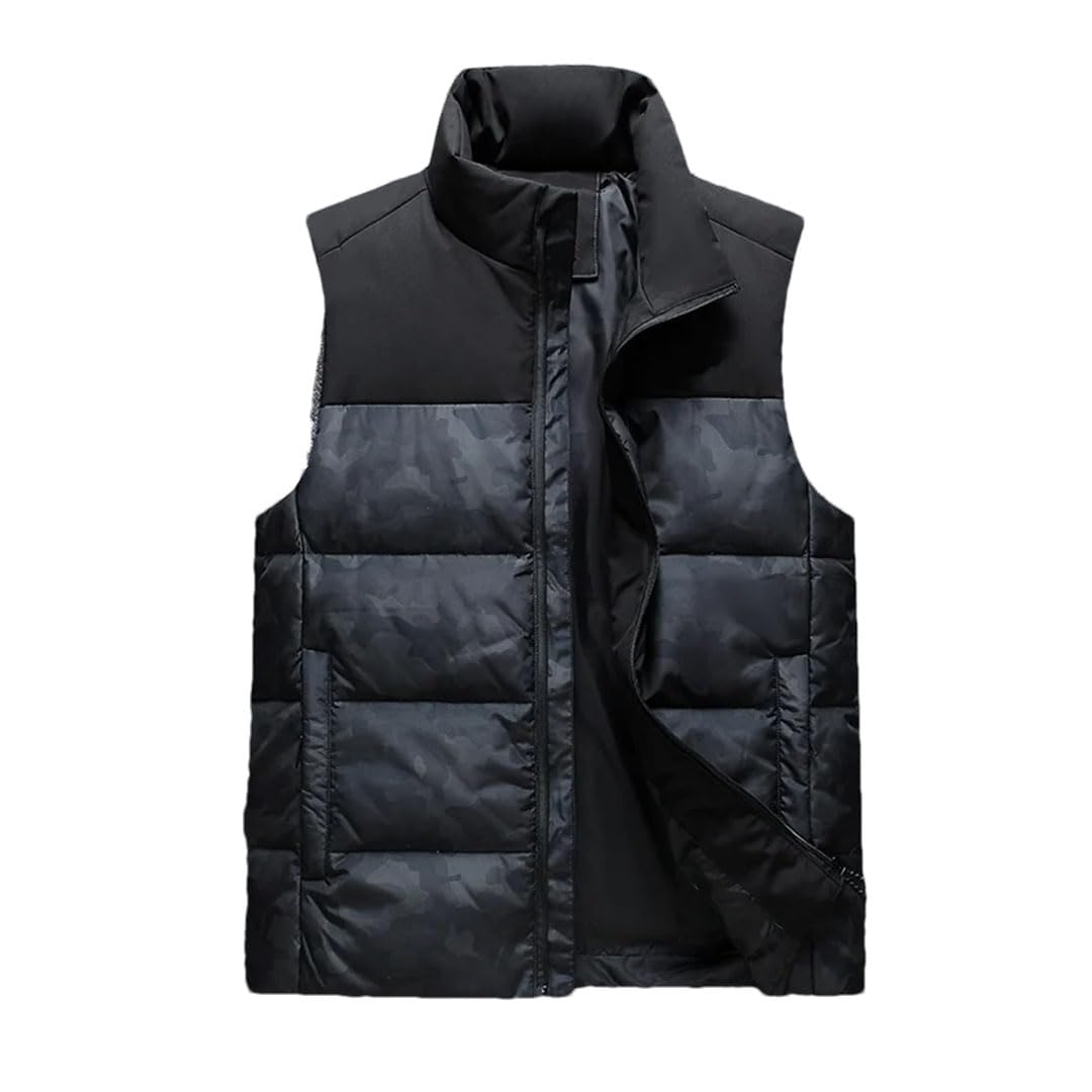 Vogrtcc Chaleco De Invierno Para Hombre, Chaqueta Informal Sin Mangas Con Plumón De Pato, Chaleco Con Bolsillo
