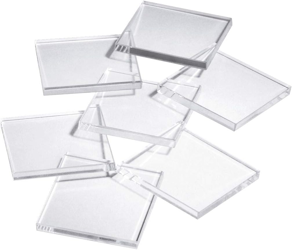 Glass Scratch Plates - 2 x 2 x 0.25 in. - Pack of 10