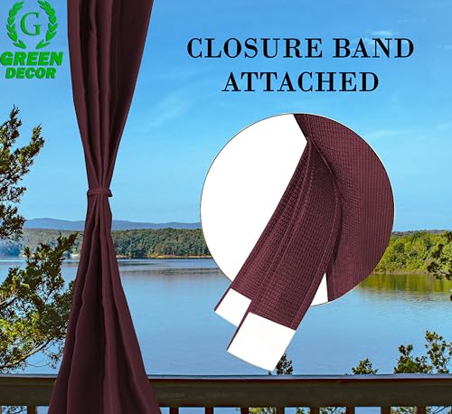 Image of HDPE Fabric 85-90% Sun Blockage & UV Protection Detachable Tab Top Balcony & Outdoor Curtains Temperature Reducing for Window&Door Curtains(Burgundy Color 4.5X9 Feet) 1 Piece