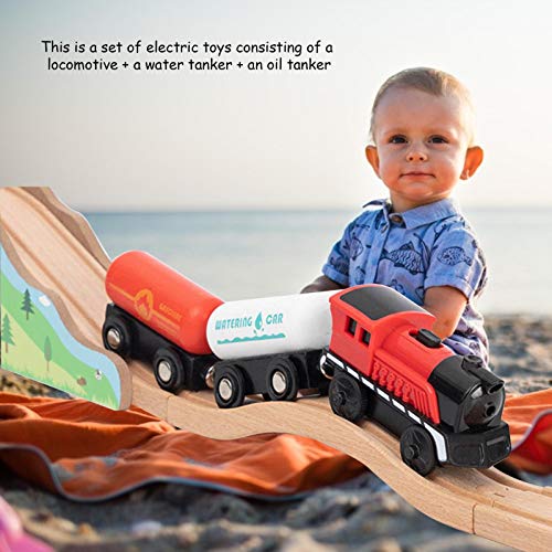 Holzeisenbahn Zug Spielzeug Kinder Elektrische Geschwindigkeit Spielzeug Zug Kompatibel mit Holzschiene Zug Modellbahn… – Bild 6