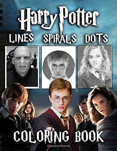 Harry Potter Dots Lines Spirals Coloring Book: Harry Potter Spiroglyphics Coloring Books...
