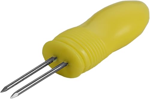 Miniatura 4 de Black Duck Brand Juego de 12 pinchos de maíz coloridos con agarres suaves, pasadores de metal y asas de agarre suave, perfectos para niños y