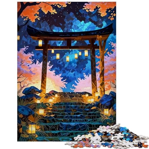Puzzle 1000 pièces pour Adultes Porte de Jardin Japonais Jeu de réflexion et de logique Découpe Impeccable Jeu Amusant et Facile (38x26cm) – vue 7