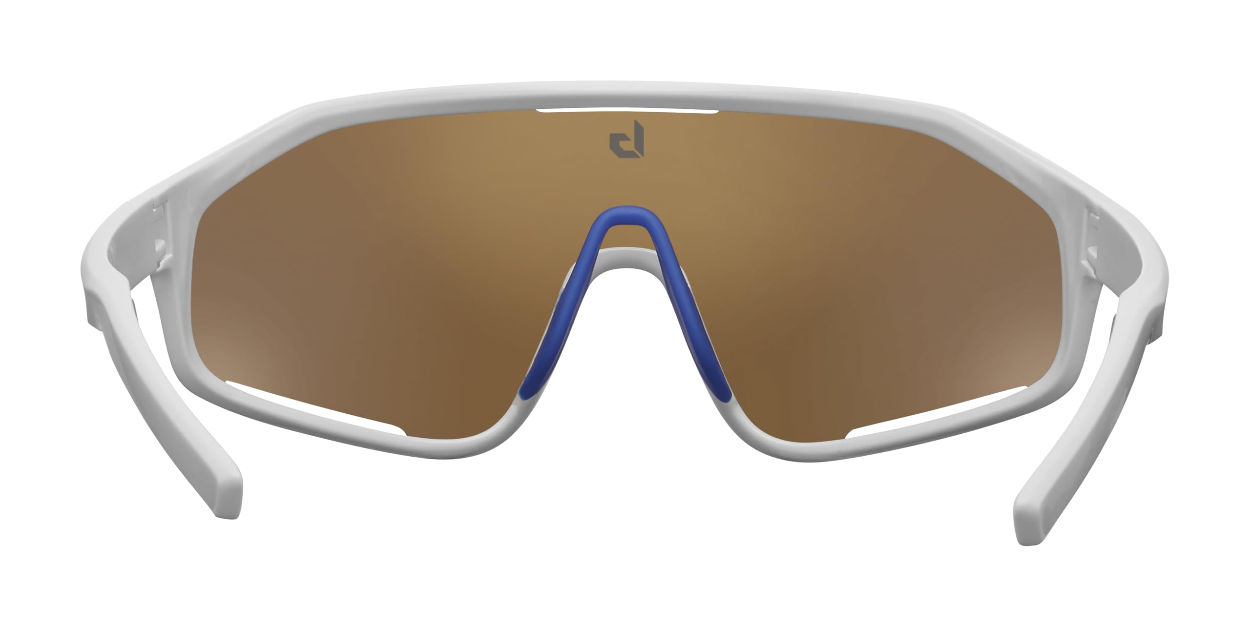 bollé - SHIFTER, biały błyszczący, brązowy niebieski kot 3, duży, okulary przeciwsłoneczne, unisex, dorosły