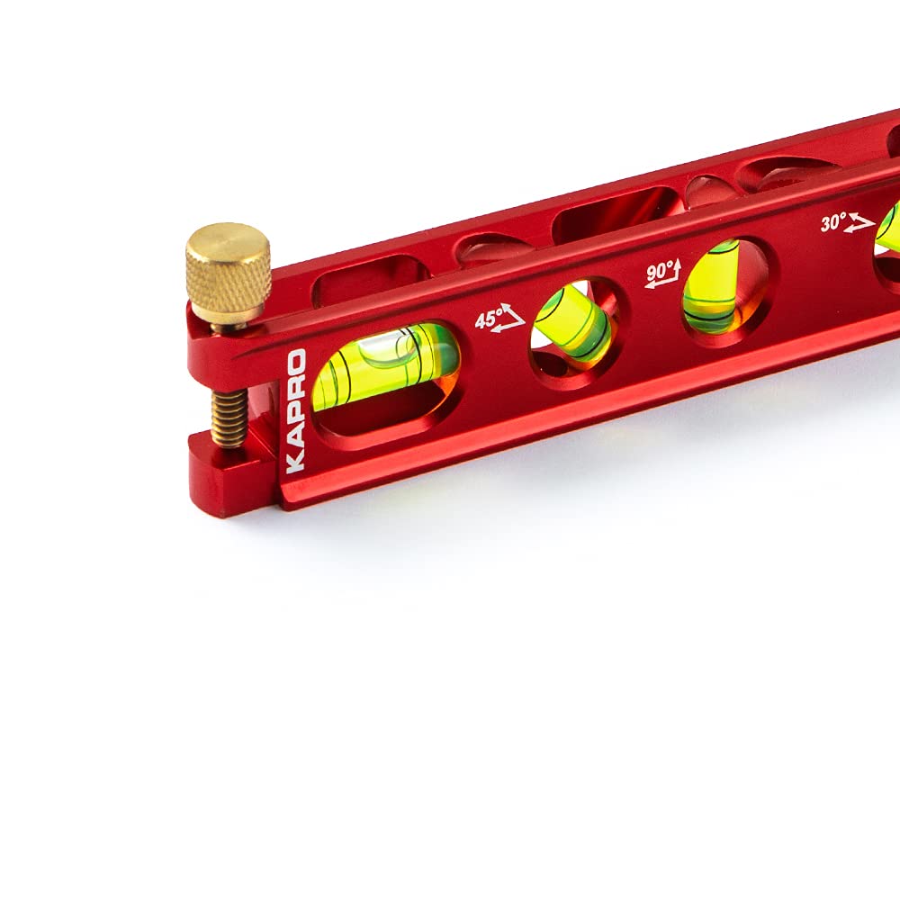 Kapro - 926M PipeMaster Level - Magnetic Billet Torpedo Level - No-Dog Attachment - Features 0°, 30°, 45° and 90° Vials + V-Groove