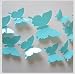 Romantiko 12 Pcs Fashion 3D Butterfly Wall Stickers Art Decor Blue