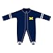 University of Michigan Wolverines Block M Sports Shoe Footed Baby Romper, Navy/White, 0-3 Months