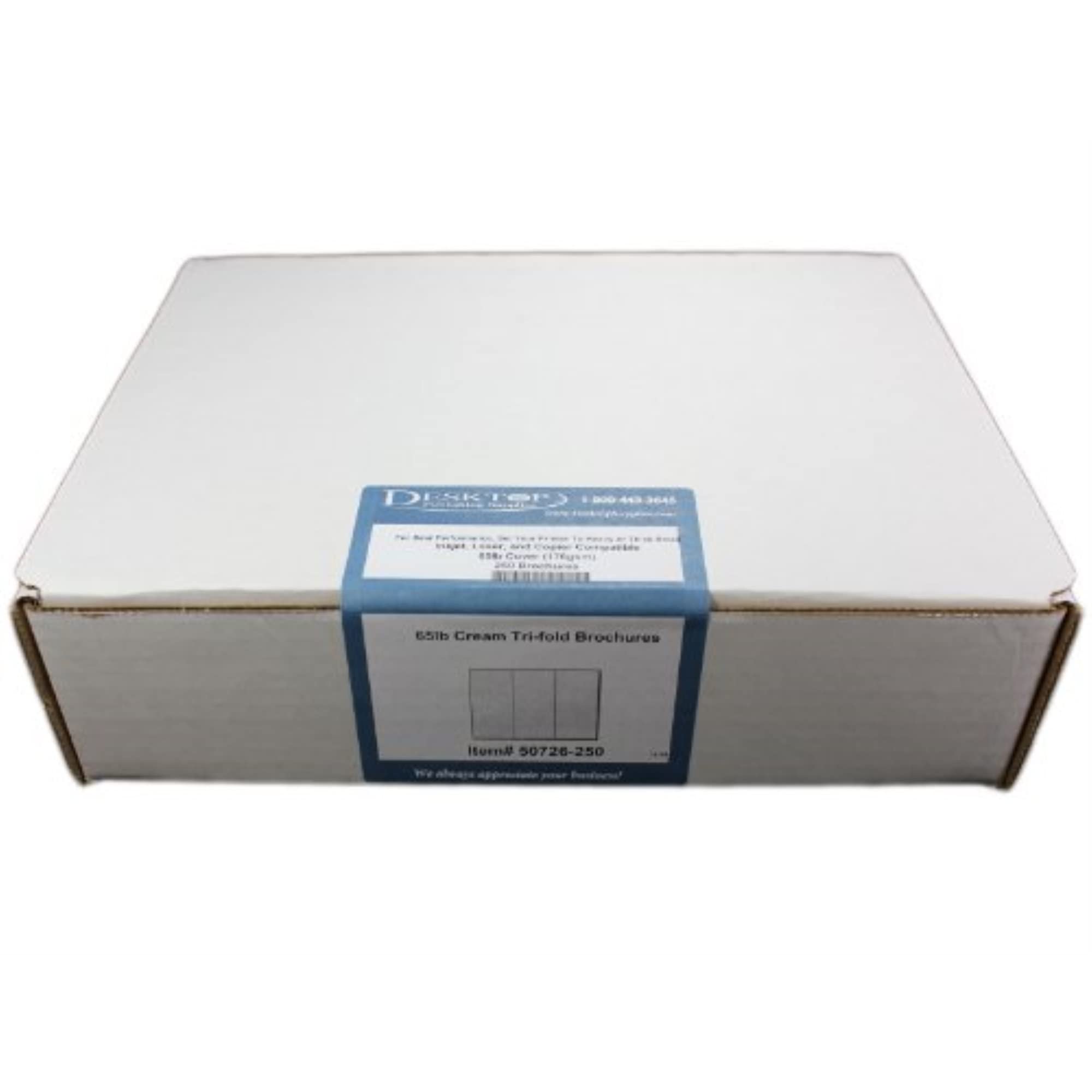 65lb Off White/Cream Tri-fold Brochures - 250 Brochures - Desktop Publishing Supplies, Inc.(tm) Brand - Image 2