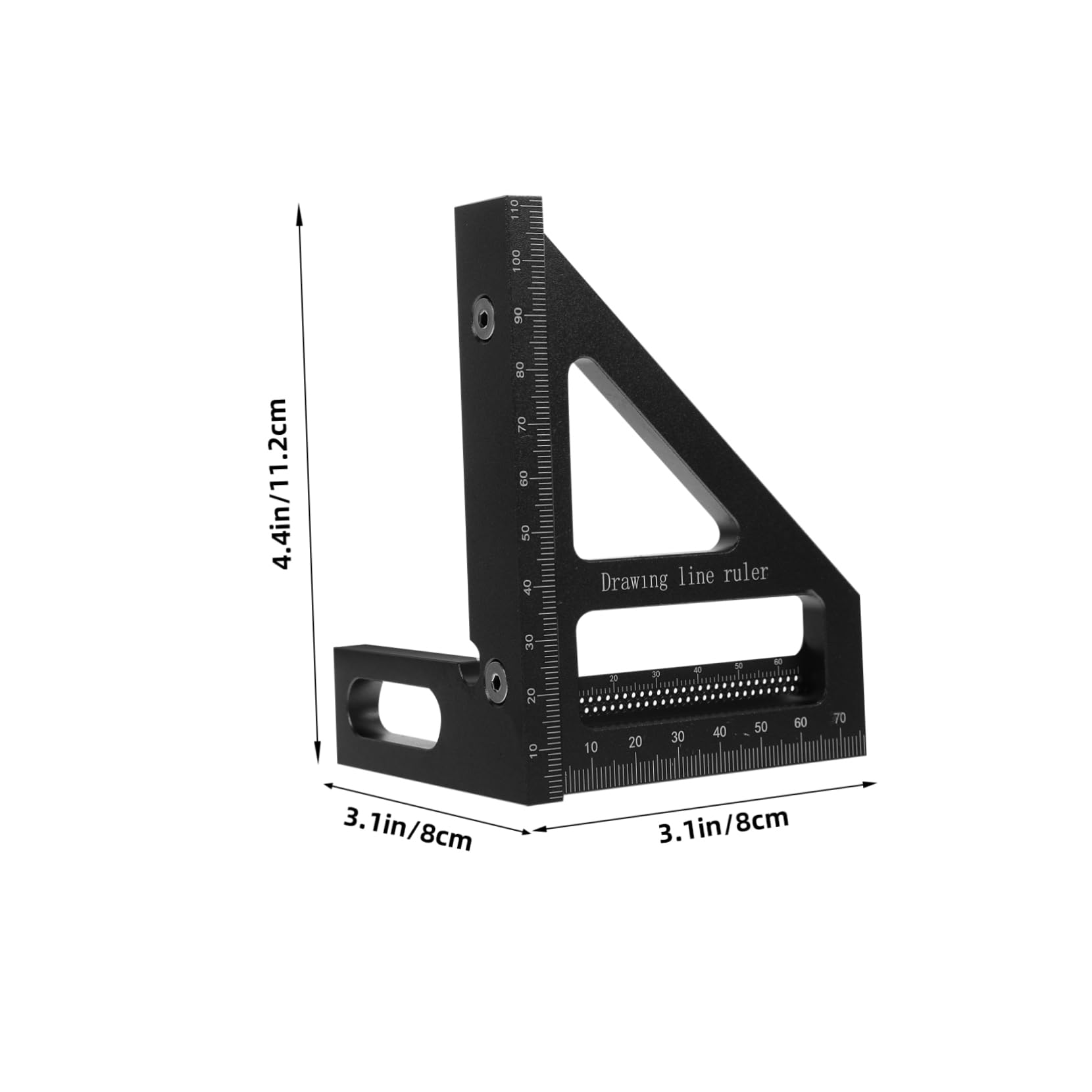 DOITOOL Triangle Ruler for Woodworking Level Miter Measuring Tool Right Angle Ruler Versatile Carpenter Ruler