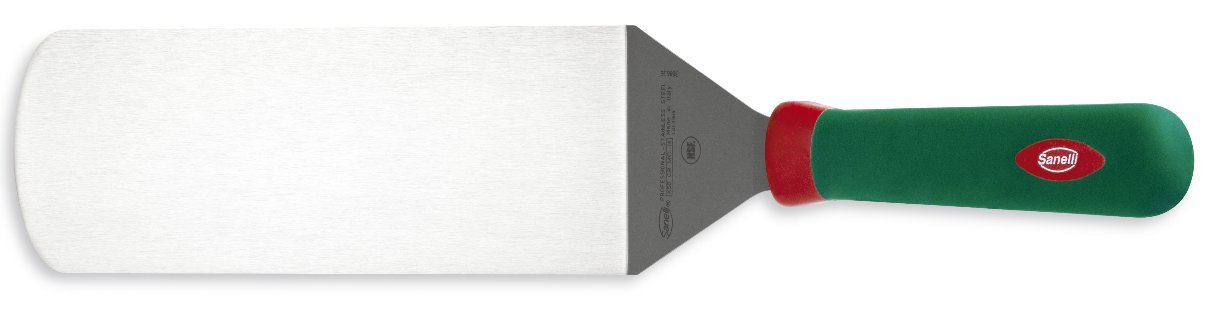 SanelliPremana Professional Hamburgher Spatula, Stainless Steel, Silver, 39x10x8 cm