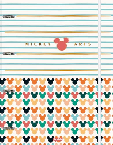 Jandaia - Caderno Argolado Cartonado Universitário Mickey Arts 80 folhas