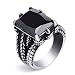 Elfasio Mens Boys Stainless Steel Ring Dragon Claw Black Cubic Zirconia Biker Jewelry size 8 to 15