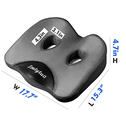 Loutytuo Seat Cushion Pillow,100% Memory Foam And Washable Cover,For Office Chair,Car Seat And Wheelchair,Tailbone & Sciatica & Back Pain Relief #TOP6