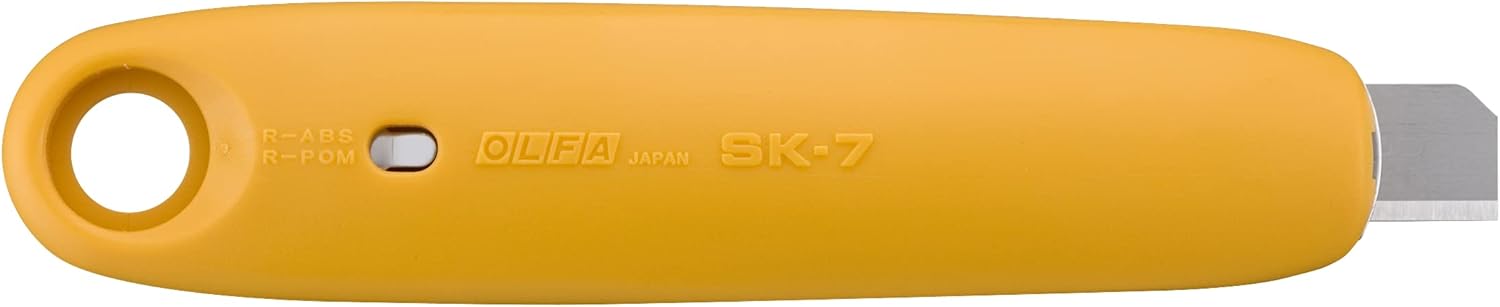 OLFA Self-Retracting Safety Utility Knife (SK-7) - Compact Multi-Purpose Semi-Auto Box Cutter w/Self Retractable Blade & Ergonomic Handle, Replacement Blades: OLFA SKB-7 Safety Blades