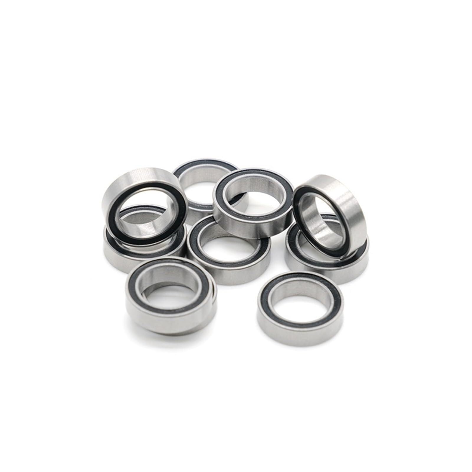 Industrial Shaft Bearings, 10pcs S6801 2RS 12x21x5 ABEC-7 440C Stainless Steel Bearing 6801 Thin Wall Bearings Lucky