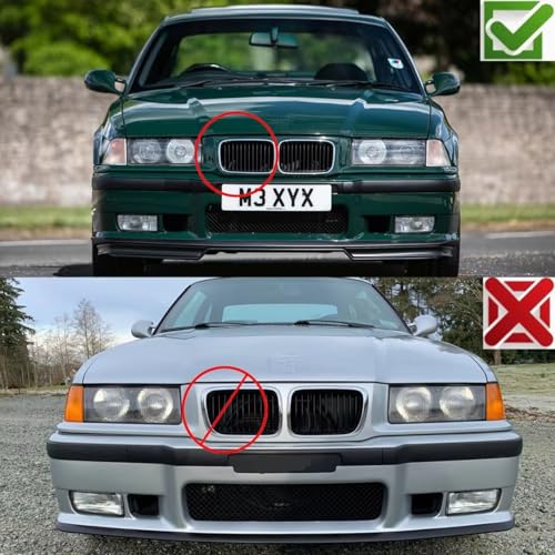 Parrilla delantera negra para BMW E36 modelos 1994 a 1996 4