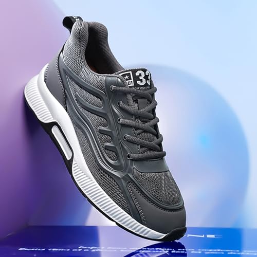 Mens Elevator Sneakers 2.36 Inch Invisible Height Increasing Taller Lifting Shoes Lace up Elevator Shoes Hidden Heel Trainers Fashion Sneakers4