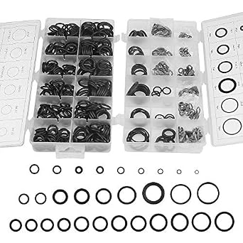 300Pcs Assorted O-Ring Kit with 225Pcs Rubber O-Ring Sealing Gasket Repair Box Washer Seal Assortment Set for Plumbing Automotive General Repair