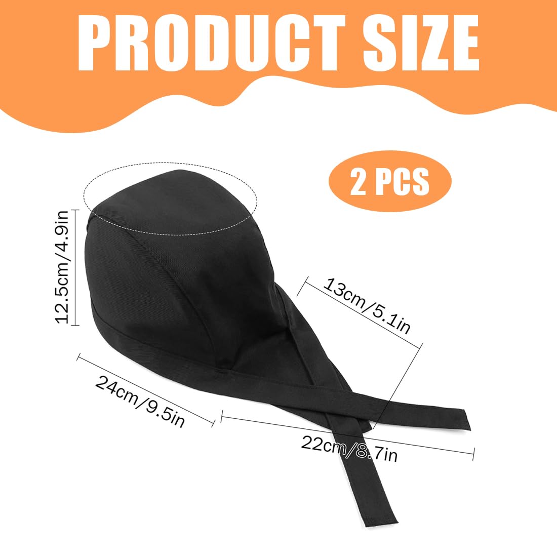 Cappello da Cuoco Regolabile Traspirante 2 Pezzi per Ristoranti, Fornai, Hotel